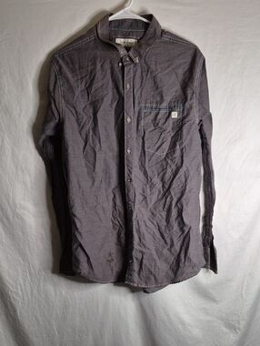 Casual Long-Sleeve Button-Down Shirt in Charcoal by depart west